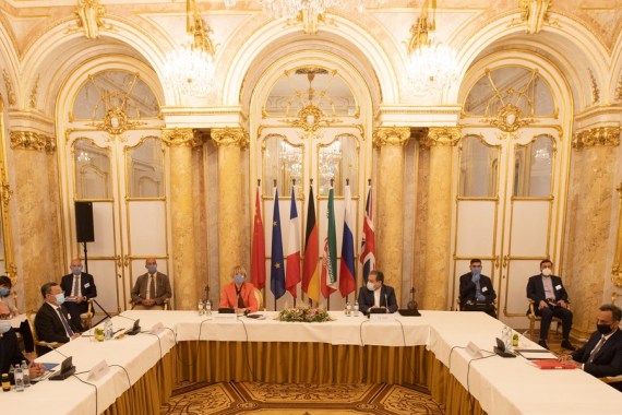 Rapat Komisi Gabungan Rencana Aksi Komprehensif Bersama (Joint Comprehensive Plan of Action/JCPOA) digelar di Wina, Austria, pada 1 September 2020. (Xinhua/JCPOA)