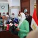 Menteri Kesehatan Mesir Hala Zayed berbicara dalam konferensi pers di Kairo, Mesir, pada 9 Mei 2021. (Xinhua/Sui Xiankai)