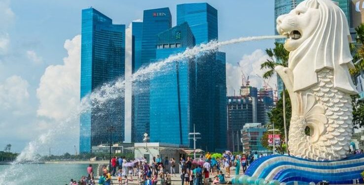 Ilustrasi Patung Merlion Singapura