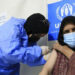 Proses vaksinasi pengungsi oleh UNHCR. /ist