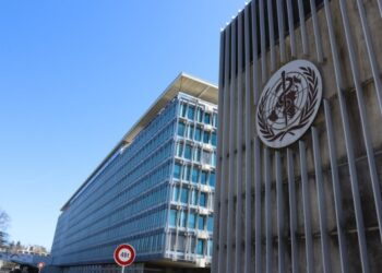 Foto yang diabadikan pada 30 Maret 2021 ini menunjukkan pemandangan eksterior kantor pusat Organisasi Kesehatan Dunia (WHO) di Jenewa, Swiss. (Xinhua/Chen Junxia)