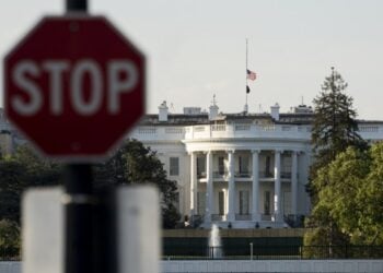 Foto yang diabadikan pada 20 April 2021 ini menunjukkan Gedung Putih di Washington DC, Amerika Serikat. (Xinhua/Liu Jie)