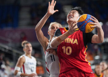 Tim Basket 3x3 Putri China vs Prancis. /ist