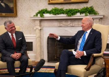 Raja Yordania Abdullah II diterima Presiden Amerika Serikat Joe Biden. /AFP