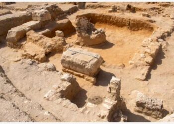 Foto tak bertanggal ini menunjukkan situs arkeologi di sebuah kota komersial dan permukiman yang berasal dari era Yunani-Romawi di Alexandria, Mesir. (Xinhua/Kementerian Pariwisata dan Kepurbakalaan Mesir)