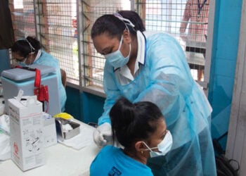 Program vaksinasi di Fiji. /ist