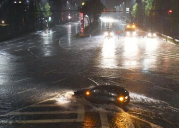 Foto ilustrasi suasana jalan raya di Jepang Paska Hujan Lebat. /ist