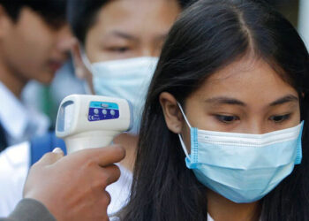 Penerapan protokol kesehatan di Kamboja./ist