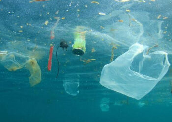 Ilustrasi sampah plastik di laut. /ist