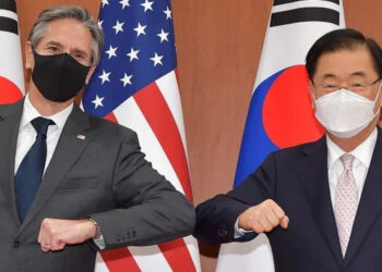 Menteri Luar Negeri AS Antony J. Blinken, kiri, dan Menteri Luar Negeri Korea Selatan Chung Eui-yong. /ist