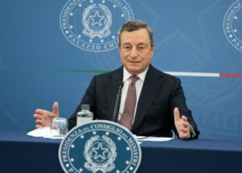 Perdana Menteri Italia Mario Draghi menghadiri konferensi pers gabungan di Roma, Italia, pada 2 September 2021. (Xinhua)