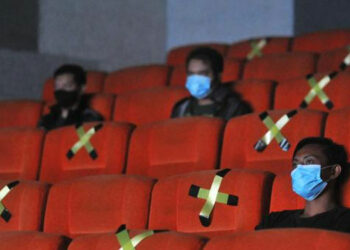 Penonton bioskop di masa pandemi. /ist