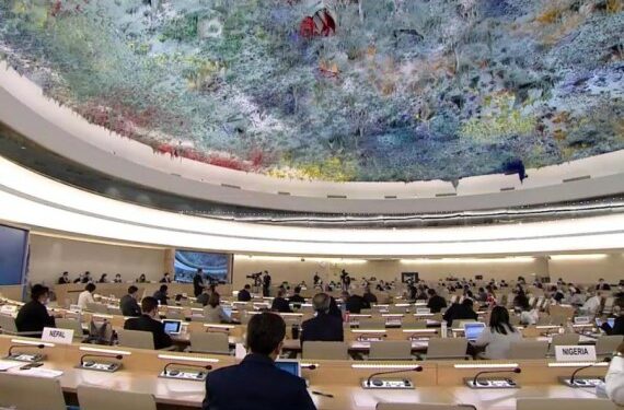 Gambar video yang diabadikan pada 19 Juni 2020 ini menunjukkan sidang Dewan Hak Asasi Manusia Perserikatan Bangsa-Bangsa (PBB) di Jenewa, Swiss. (Xinhua)