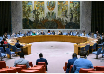 Foto yang diabadikan pada 6 Oktober 2021 ini menunjukkan suasana pertemuan Dewan Keamanan Perserikatan Bangsa-Bangsa (PBB) terkait Ethiopia di markas besar PBB di New York. (Xinhua/UN Photo/Loey Felipe)