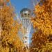 Foto yang diabadikan pada 20 Oktober 2021 ini menunjukkan pemandangan musim gugur di Nur-Sultan, Kazakhstan. (Xinhua/Kalizhan Ospanov)