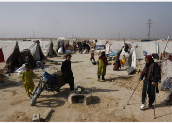Foto yang diabadikan pada 23 Oktober 2021 ini menunjukkan kamp pengungsi di Mazar-i-Sharif, ibu kota Provinsi Balkh, Afghanistan. (Xinhua/Kawa Basharat)