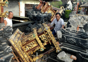 Salah satu lokasi gempa di Bali. /ANTARA