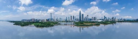 Foto panorama dari udara yang diabadikan pada 12 September 2020 ini menunjukkan daerah Houhai di Distrik Nanshan yang berada di Shenzhen, Provinsi Guangdong, China selatan. Dikenal sebagai contoh sempurna dalam keterbukaan dan pembangunan, Shenzhen di Provinsi Guangdong adalah salah satu zona ekonomi khusus paling awal di China. (Xinhua/Mao Siqian)