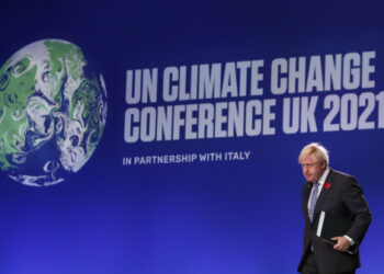 GLASGOW, 2 November, 2021 (Xinhua) -- Perdana Menteri Inggris Boris Johnson menghadiri upacara pembukaan Konferensi Tingkat Tinggi (KTT) Pemimpin Dunia pada Konferensi Para Pihak Perserikatan Bangsa-Bangsa (PBB) tentang Perubahan Iklim ke-26 (United Nations Conference of Parties on Climate Change/COP26) di Glasgow, Inggris, pada 1 November 2021. Para pemimpin dunia pada Senin (1/11) menyerukan upaya nyata untuk mengatasi tantangan perubahan iklim dalam konferensi tersebut. (Xinhua/Han Yan)