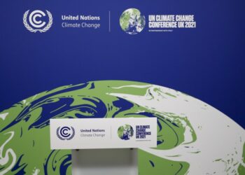 Foto yang diabadikan pada 9 November 2021 ini menunjukkan suasana Konferensi Para Pihak Perserikatan Bangsa-Bangsa (PBB) tentang Perubahan Iklim ke-26 (United Nations Conference of Parties on Climate Change/COP26) di Glasgow, Skotlandia. (Xinhua/Han Yan)