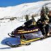 BEIRUT, Orang-orang mengendarai motor salju di Resor Ski Cedars di Bcharre, Lebanon utara, pada 9 Januari 2022. (Xinhua/Liu Zongya)