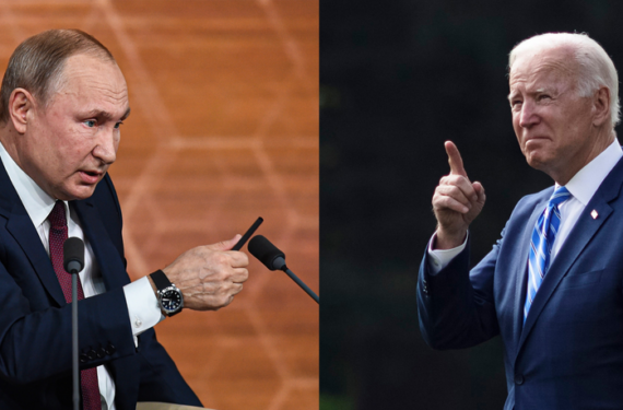 Presiden Rusia Vladimir Putin dan Presiden AS Joe Biden. (Xinhua)