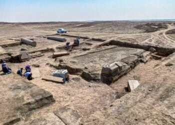 SINAI UTARA, Foto tak bertanggal ini menunjukkan situs arkeologi kuil Yunani-Romawi di Sinai Utara, Mesir. Mesir pada Senin (25/4) mengumumkan penemuan reruntuhan sebuah kuil Yunani-Romawi di Sinai Utara. (Xinhua/Kementerian Pariwisata dan Kepurbakalaan Mesir)