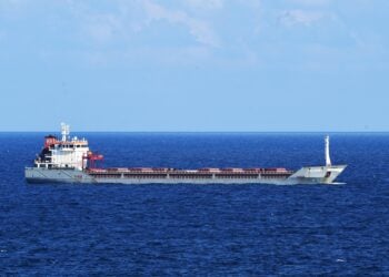 ISTANBUL, Sebuah kapal kargo dari rombongan kapal kedua yang mengangkut biji-bijian dari Ukraina tiba di pesisir Istanbul, Turki, pada 7 Agustus 2022. (Xinhua/Shadati)