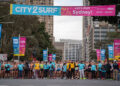 SYDNEY, Orang-orang ambil bagian dalam ajang City2Surf di Sydney, Australia, pada 14 Agustus 2022. Setelah dua tahun diadakan secara virtual, ajang lari santai (fun run) terbesar di dunia tersebut kembali digelar di Sydney, Australia, pada Minggu (14/8). (Xinhua/Hu Jingchen)