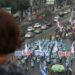 SEOUL, Warga turun ke jalan untuk memprotes rencana latihan militer Korea Selatan (Korsel) dengan Amerika Serikat (AS) di Seoul, Korea Selatan, pada 13 Agustus 2022. Pasukan gabungan Korsel dan AS pada Selasa (16/8) memulai latihan militer tahunan seperti yang direncanakan, tiga hari setelah para aktivis liberal mengadakan aksi unjuk rasa skala besar untuk memprotes latihan militer tersebut. Ribuan aktivis liberal berkumpul di pusat kota Seoul pada Sabtu (13/8) untuk memprotes rencana latihan perang Korsel dan AS. (Xinhua/NEWSIS)