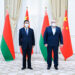 SAMARKAND, Presiden China Xi Jinping bertemu dengan Presiden Belarus Alexander Lukashenko di Kompleks Forumlar Majmuasi di Samarkand, Uzbekistan, pada 15 September 2022. (Xinhua/Zhai Jianlan)