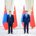 SAMARKAND, Presiden China Xi Jinping bertemu dengan Presiden Mongolia Ukhnaa Khurelsukh di Kompleks Forumlar Majmuasi di Samarkand, Uzbekistan, pada 15 September 2022. (Xinhua/Zhai Jianlan)