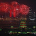 NANCHANG, Kembang api menghiasi langit di atas Kota Nanchang, Provinsi Jiangxi, China timur, pada 22 Januari 2023. Memberikan berkah tradisional kepada penduduk setempat, sebuah pertunjukan kembang api besar digelar pada Minggu (22/1) di Nanchang untuk merayakan Festival Musim Semi. (Xinhua/Wan Xiang)