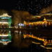 SHIJIAZHUANG, Foto yang diabadikan pada 1 Februari 2023 ini menunjukkan pemandangan malam hari di sebuah kawasan wisata di Distrik Luancheng, Shijiazhuang, Provinsi Hebei, China utara. (Xinhua/Luo Xuefeng)